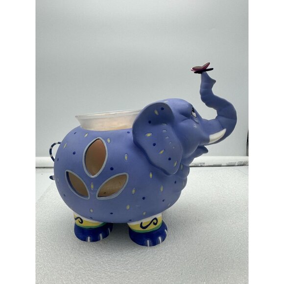 Partylite Purple Elephant Votive Candle Holder - Picture 1 of 11